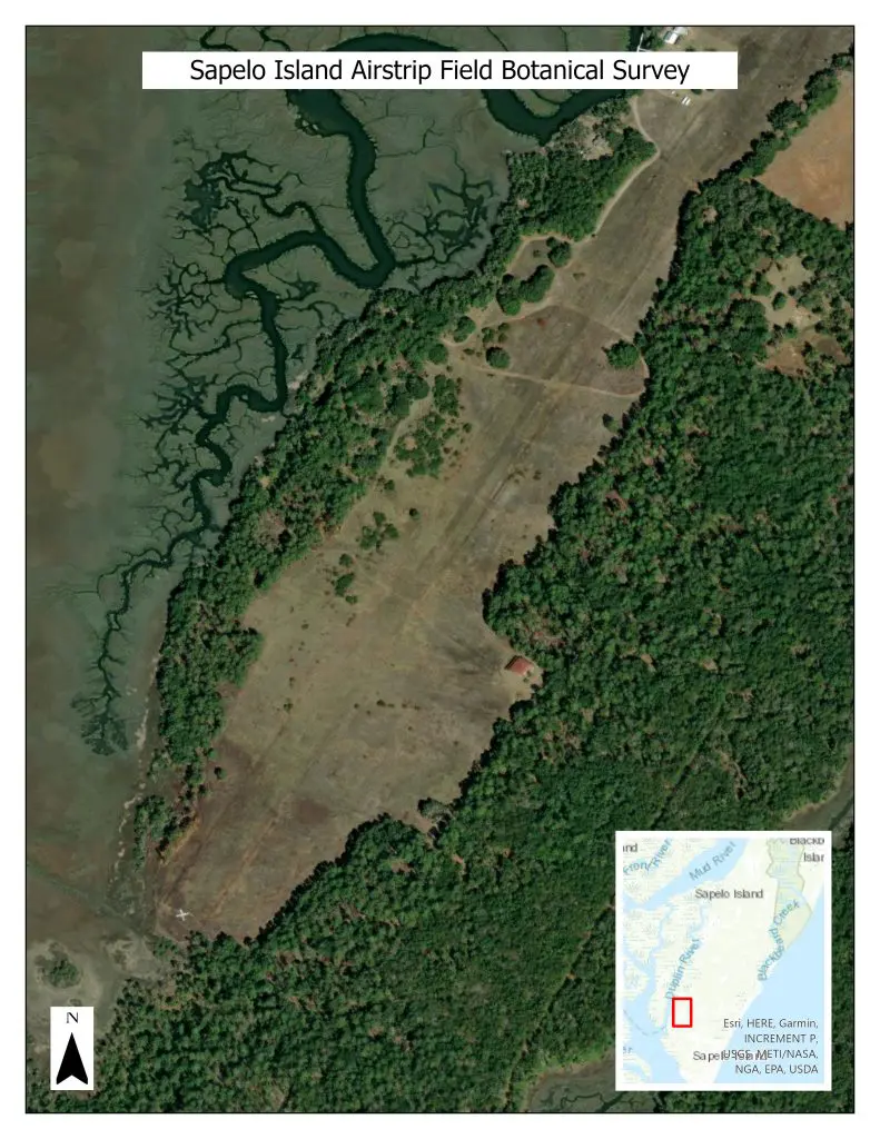 Aerial photograph of a large field